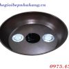 Chao đèn ống hút khói mùi, đèn trang trí chụp hút mùi bếp nướng màu nâu cafe