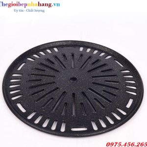 Vỉ nướng gang dập lỗ hoa văn bếp nướng than hoa hút dương giá rẻ