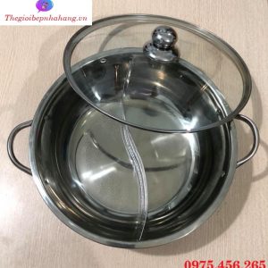 Mua nồi - xoong nấu lẩu inox 2 ngăn tròn có nắp giá tốt nhất ở đâu