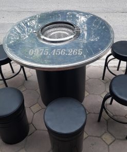 Bộ bàn ghế chân bàn lẩu nướng thùng phuy giá rẻ tại Hà Nội