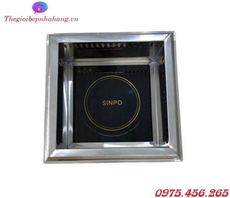 Khung đỡ bếp từ lẩu âm bàn vuông 2000w mặt vát giá rẻ Hải Phòng