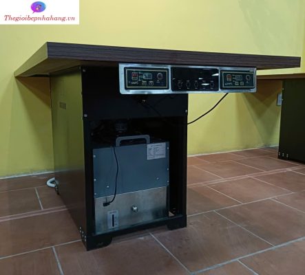 Máy khử khói mùi tự tiêu cho bếp lẩu 2 trong 1 âm bàn nhà hàng