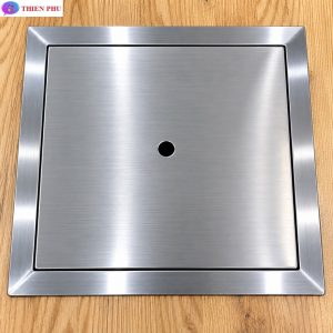 Bếp lẩu âm bàn vuông khung mặt bằng kèm nắp đậy