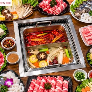 Cung cấp bếp lẩu 2 ngăn âm bàn mặt bằng 2000w giá rẻ Hà Nội