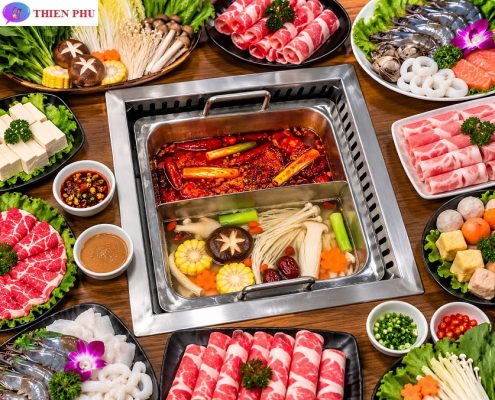 Cung cấp bếp lẩu 2 ngăn âm bàn mặt bằng 2000w giá rẻ Hà Nội