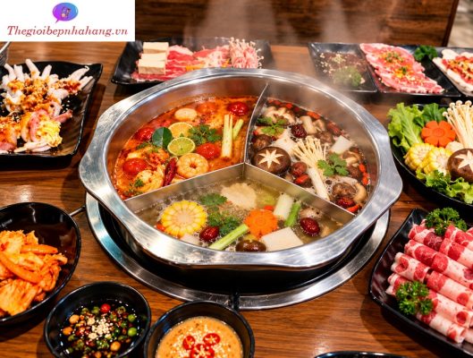Nồi ăn lẩu 3 ngăn tròn cung cấp cho nhà hàng tại Hà Nội