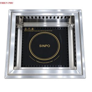 Khung đỡ bếp từ lẩu âm bàn vuông mặt vát