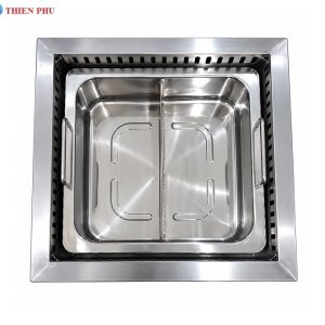 Mua bếp lẩu 2 ngăn âm bàn vuông 2000w tại Hồ Chí Minh