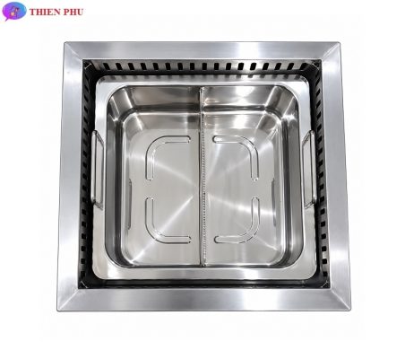 Mua bếp lẩu 2 ngăn âm bàn vuông 2000w tại Hồ Chí Minh
